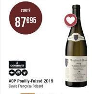 L'UNITÉ  87 €95  CONSERVER  000  AOP Pouilly-Fuissé 2019 Cuvée Françoise Peisard  Hogars de 1 