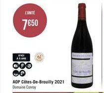 L'UNITÉ  7€50  DICI ASAN  COO  AOP Côtes-De-Brouilly 2021 Domaine Conroy 