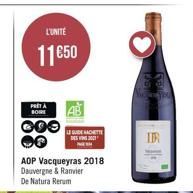 L'UNITE  11€50  PRITA BOIRE  000  SUERT  AOP Vacqueyras 2018 Dauvergne & Ranvier De Natura Rerum  IR 