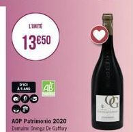 L'UNITE  13 €50  D'ICI AS AND  AOP Patrimonio 2020 Domaine Orenga De Gaffery  T 