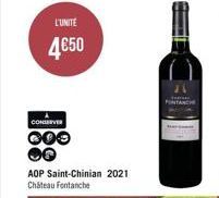 L'UNITE  4€50  CONSERVER  000  AOP Saint-Chinian 2021 Chateau Fontanche 