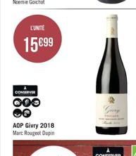 L'UNITÉ  15€99  188  CONSERVER  ADP Givry 2018 Marc Rougeot Dupin 