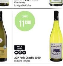 11€90  PORTA BONE  OOO  AOP Petit-Chablis 2020 Domaine Termynck  termynck 