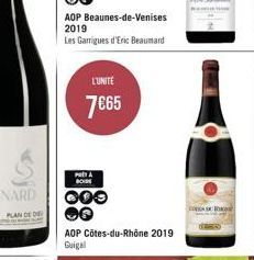 L'UNITÉ  7€65  PAA BOS  000  AOP Côtes-du-Rhône 2019 Guigal 