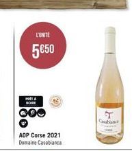 L'UNITÉ  5€50  PRITA BOIRE  AOP Corse 2021 Domaine Casabianca  T  Caubianc 