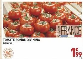 tomate ronde divinina catégorie 2  france  19⁹ 