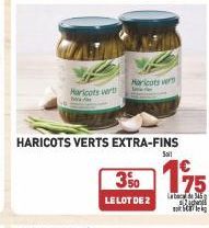 Haricots vert  LE LOT DE 2  HARICOTS VERTS EXTRA-FINS  Sol  350 195  75  Laba 5 Rache  Haricots vert 