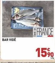 bar vidé  france  15% 