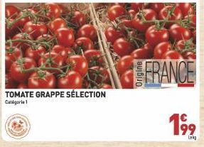 TOMATE GRAPPE SÉLECTION  Catégorie 1  FRANCE  19⁹ 