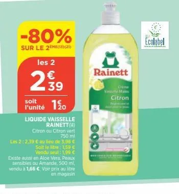 liquide vaisselle rainett