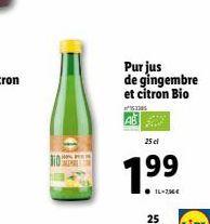 EMTOR  Purjus de gingembre et citron Bio  25 el  7.99  25 