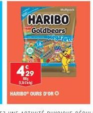 429  10  (536)  HARIBO  Goldbears  HARIBOⓇ OURS D'OR Ⓒ 