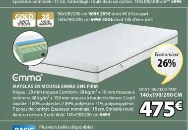 matelas en mousse 