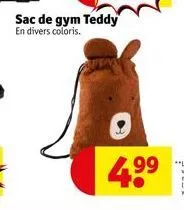 sac de gym teddy en divers coloris.  o  99 