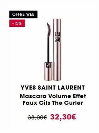 OFFRE WEB -15%  Z51  YVES SAINT LAURENT Mascara Volume Effet Faux Cils The Curler  38,00€ 32,30€ 