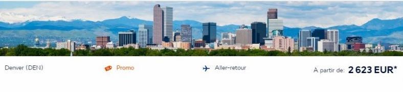 Denver (DEN)  Promo  ✈ Aller-retour  ****  A partir de: 2 623 EUR* 