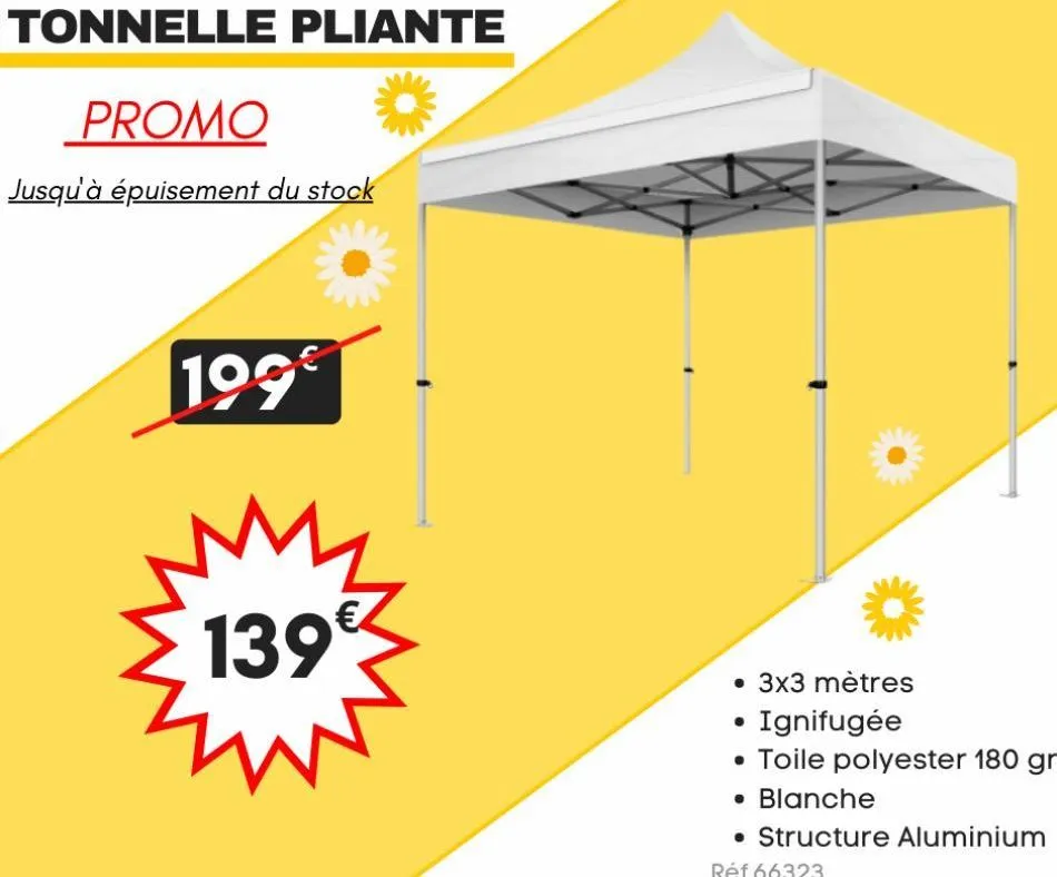 tonnelle pliante promo