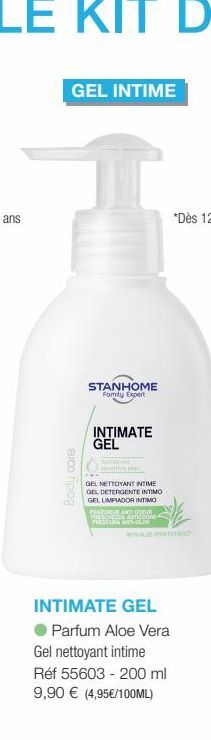 GEL INTIME  Body care  STANHOME Family Expert  INTIMATE GEL  TRITO CH  p  GEL NETTOYANT INTIME  GEL DETERGENTE INTIMO GEL LIMPIADOR INTIMO  PRACHEL ANDOR FRESCHEZA ANTIODORE PRESCINA ANTOLA  HALDE VER