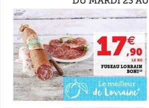 €  17,9⁹0  LE  FUSEAU LORRAIN BONI  Le meilleur de Lorraine 
