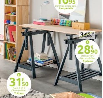 3150  Dont 0,19 € d'éco-mobilier. Tréteau  von  36%  2890  Dont 0,48 € d'éco-mobilier.  Plateau 