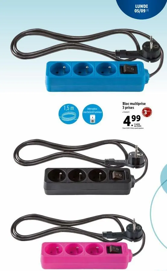 Promo Prise électrique avec ports USB chez Lidl
