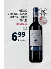 MÉDOC CRU BOURGEOIS  CHÂTEAU HAUT  MYLES  Bordeaux  2018  S  CHATEA BANER MEDOC  LYON 
