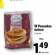 lemare  pancakes  18 pancakes nature sess  360g  149  tg-che 
