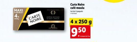 café moulu Carte noire