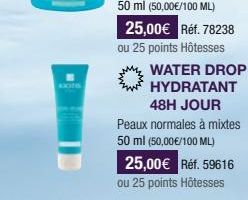 WATER DROP HYDRATANT 48H JOUR Peaux normales à mixtes 50 ml (50,00€/100 ML) 