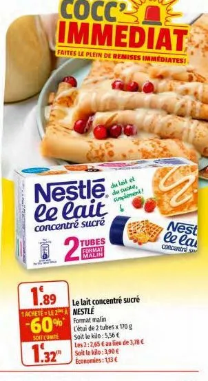 lait concentré nestlé