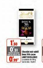 chocolat noir Lindt