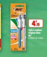 BIC  Original  4.15  Stylo & couleurs Original Shine  de 2 