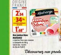 jambon blanc madrange