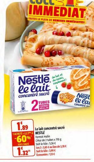 lait concentré Nestlé