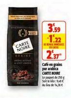 café en grains Carte noire