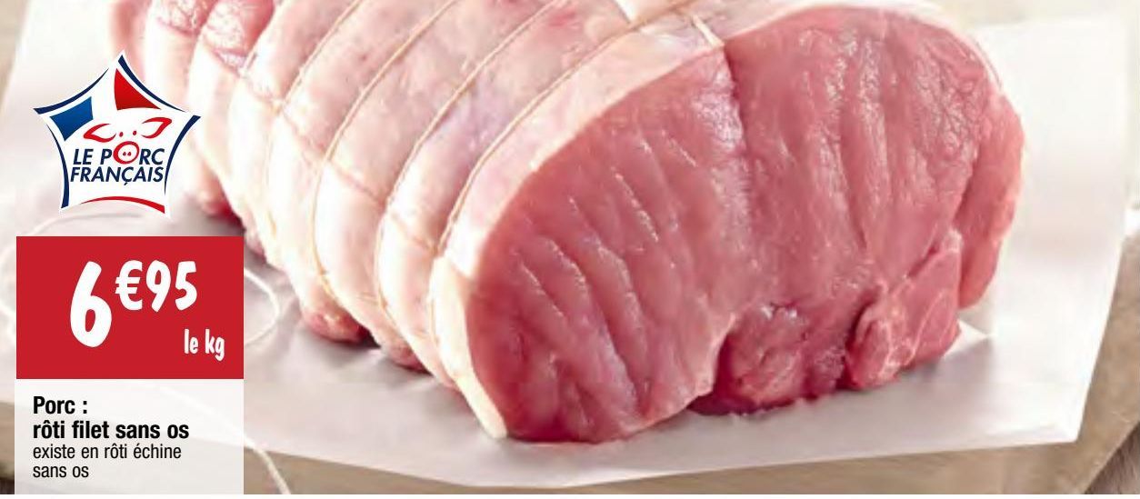 porc: rôti filet sans os