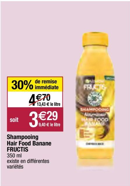 shampoing hair food banane Fructis