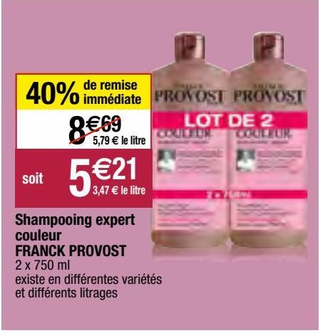 shampoing expert couleur Franck Provost