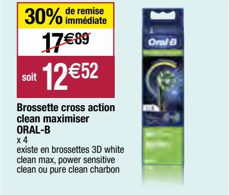 brossette cross action clean maximiser Oral-B