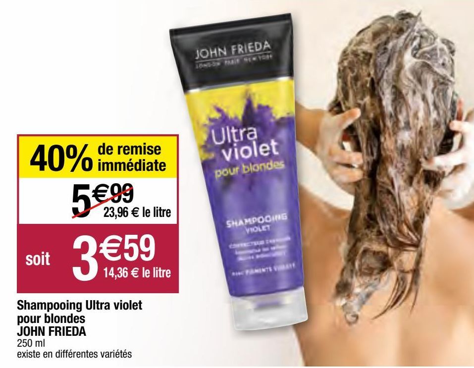 shampoing ultra violet pour blondes John Frieda