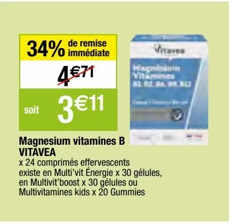 magnesium vitamines b vitavea