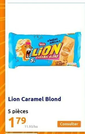 lion  caramel blond  5x  limited edition  11.93/kg  mady for donde  lion caramel blond  5 pièces  179  consulter 