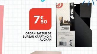 7€ 50  ORGANISATEUR DE BUREAU KRAFT NOIR AUCHAN  Ma 