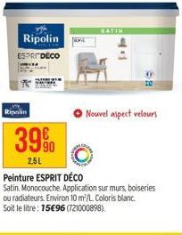 Ripolin  Ripolin  ESPRITDECO  39%  2,5L  Nouvel aspect velours 