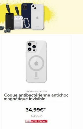 THE KASE COLLECTION  Coque antibactérienne antichoc magnétique invisible  34,99€* 49,99€  -30% OFFRE SPÉCIALE 