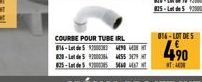 COURSE POUR TUBE IRL 816-5  MED ET  016-LOT DE 5  490 
