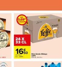 0,69€  24 X 33 CL  16%  Leffe  Monday  B  BLONDE 