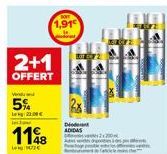 2+1  OFFERT  Vendu  5%  L2300€ sa  1198  -590  Diode ADIDAS 