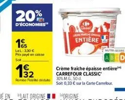 crème fraîche carrefour