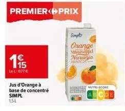 jus d'orange orange